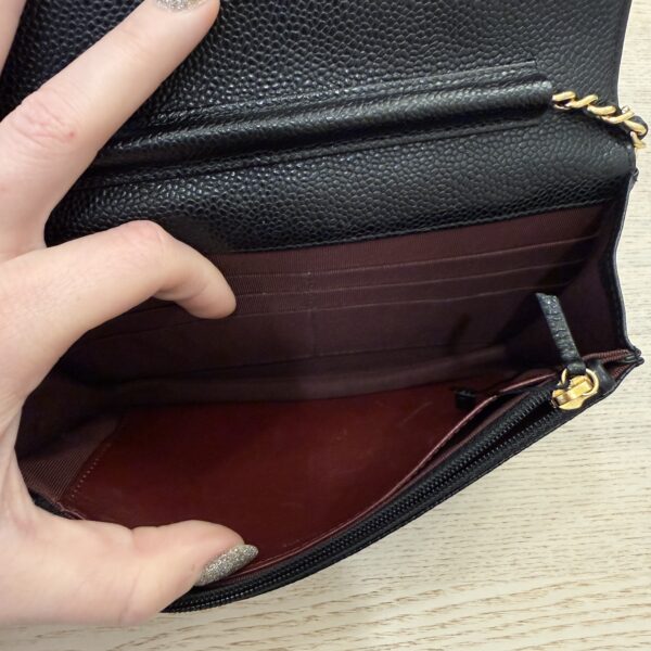 Chanel Caviar Quilted Wallet on Chain WOC Black Gold Hardware