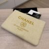 Chanel Large Deauville Pouch Yellow
