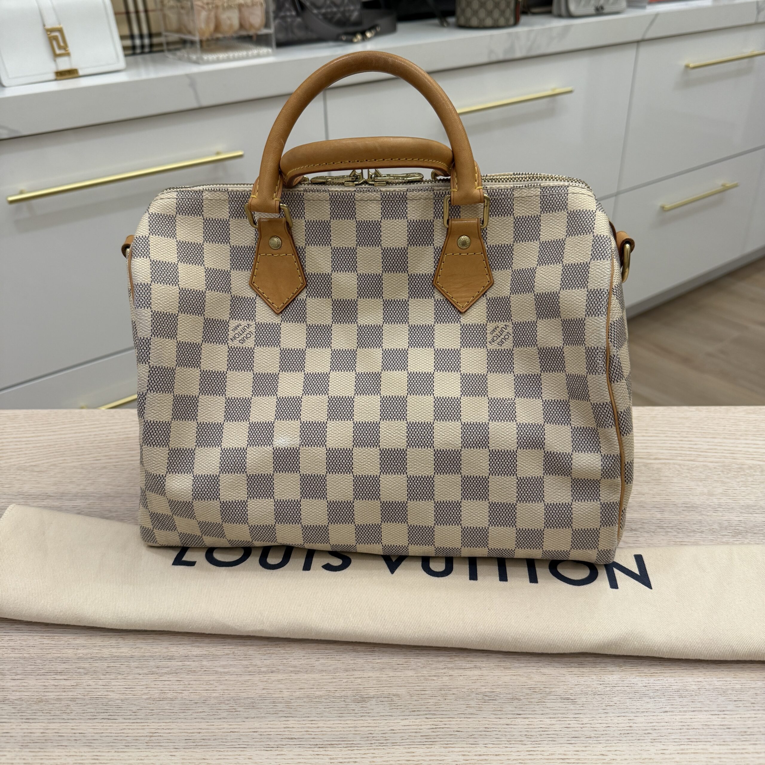 Louis Vuitton Damier Azur Speedy 30 Bandouliere