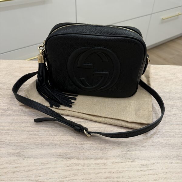 Gucci Calfskin Small Soho Disco Bag Black