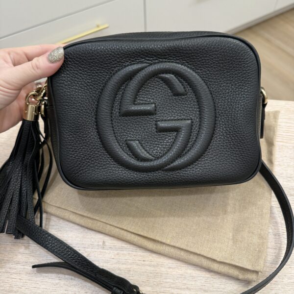 Gucci Calfskin Small Soho Disco Bag Black