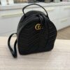 Gucci Calfskin Matelasse GG Marmont Backpack Black