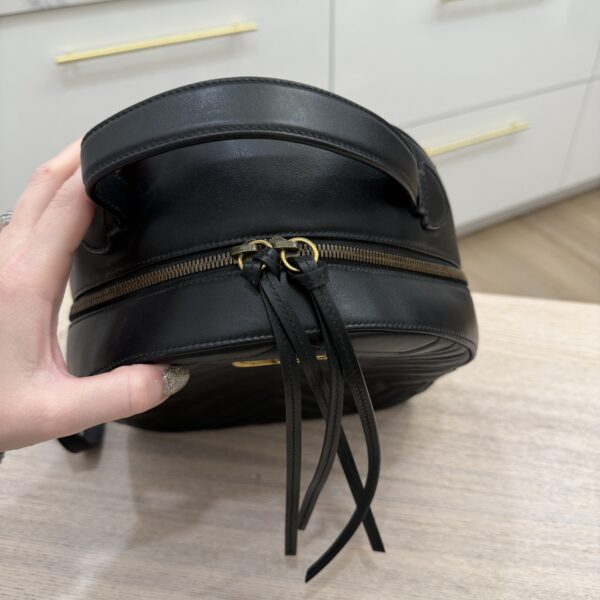 Gucci Calfskin Matelasse GG Marmont Backpack Black