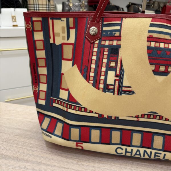 Chanel Le Train Tote Printed Coated Canvas Large