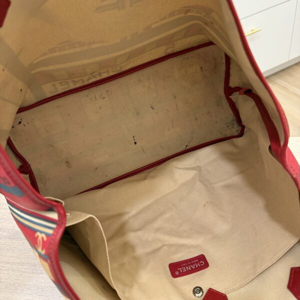 Chanel Le Train Tote Printed Coated Canvas Large