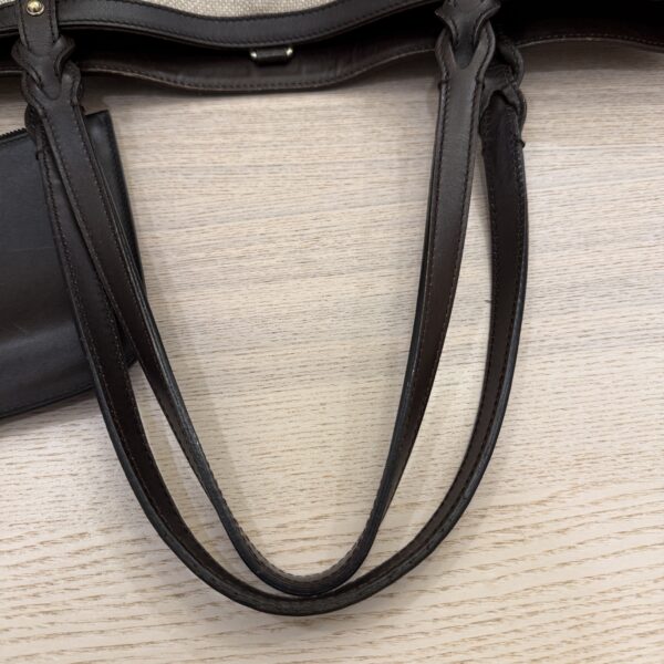 Gucci Brown Canvas And Leather Craft Tote Bag