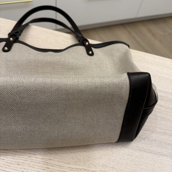 Gucci Brown Canvas And Leather Craft Tote Bag