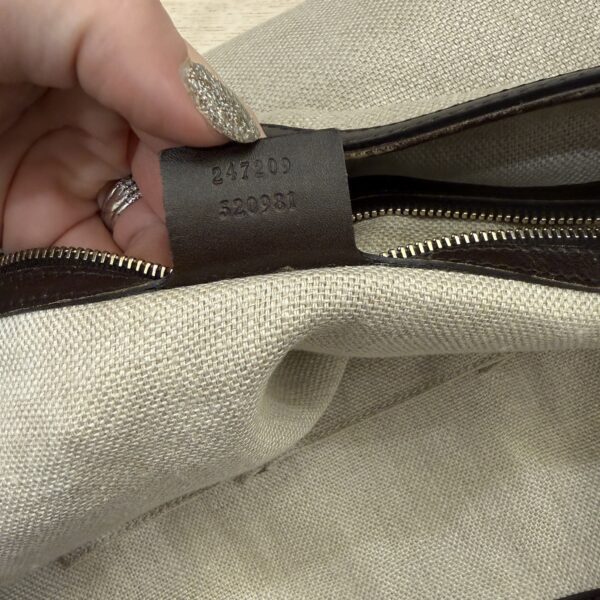 Gucci Brown Canvas And Leather Craft Tote Bag