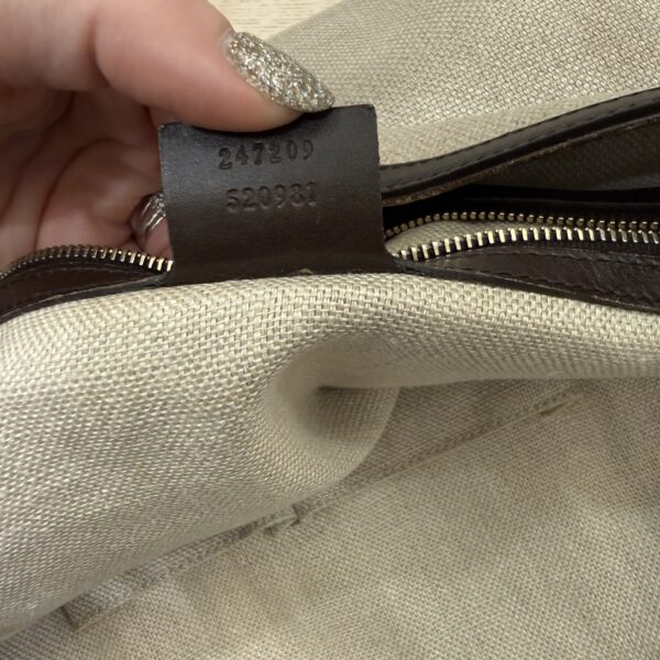 Gucci Brown Canvas And Leather Craft Tote Bag