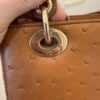 Christian Dior Ostrich Lady Dior Small Caramel Gold Hardware