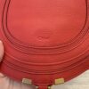 Chloe Calfskin Medium Marcie Round Crossbody Bag Red