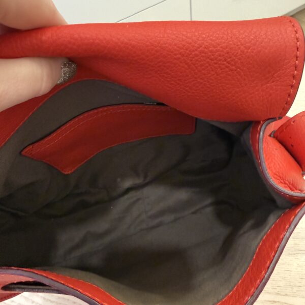 Chloe Calfskin Medium Marcie Round Crossbody Bag Red