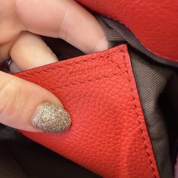 Chloe Calfskin Medium Marcie Round Crossbody Bag Red