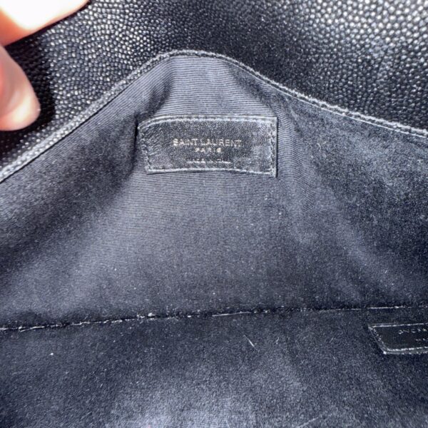 Saint Laurent Uptown Pouch in Leather Black and Black Hardware YSL