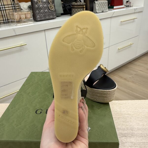 Gucci Marmont GG Wedge Black 38.5
