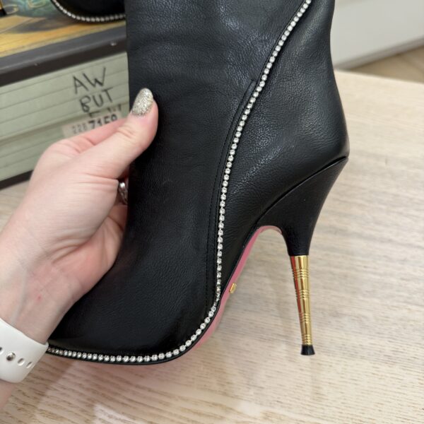 Gucci Leather Crystal Embellishments Boots Women's Size 36 US 6