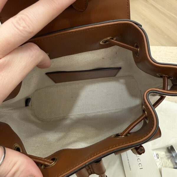 Gucci Calfskin Bamboo Backpack Caramel