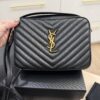 Saint Laurent (YSL) Calfskin Monogram Lou Camera Black Gold Hardware