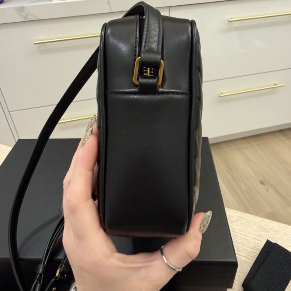 Saint Laurent (YSL) Calfskin Monogram Lou Camera Black Gold Hardware
