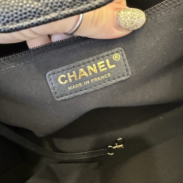 Chanel Caviar Timeless Tote Bag Black Gold Hardware