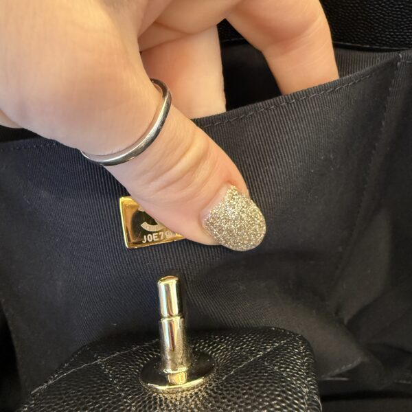 Chanel Caviar Timeless Tote Bag Black Gold Hardware