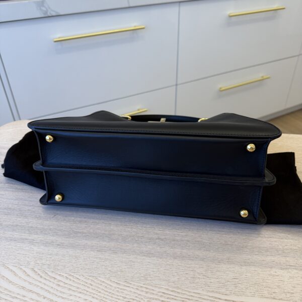 Fendi Vitello Seta Shiny Nappa Medium Peekaboo I SEE U Satchel Black Light Rose