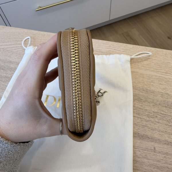 Christian Dior Lady Dior Voyageur Wallet Powder Beige Cannage Lambskin