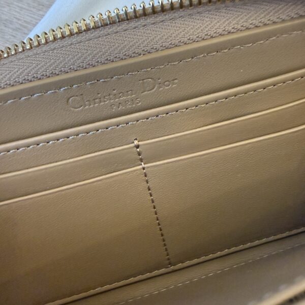 Christian Dior Lady Dior Voyageur Wallet Powder Beige Cannage Lambskin
