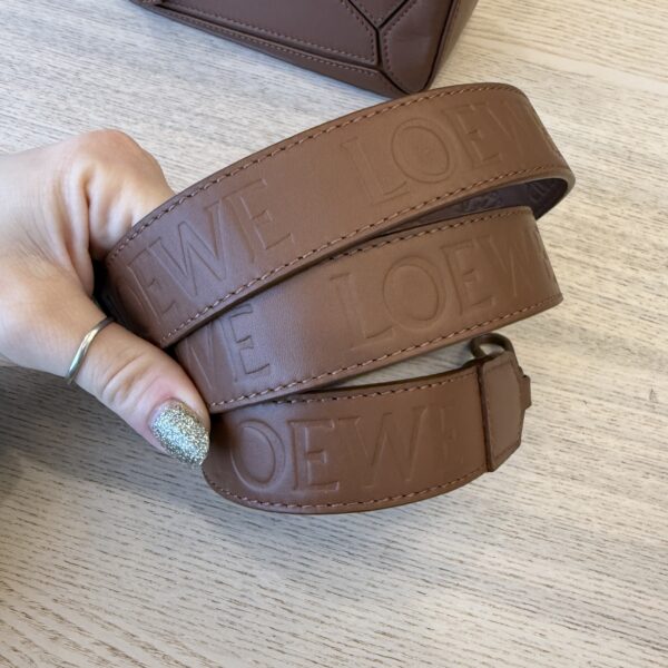 Loewe Leather Puzzle Mini Edge Brown Monochrome