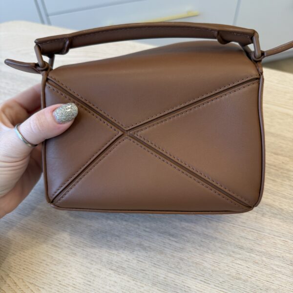 Loewe Leather Puzzle Mini Edge Brown Monochrome