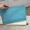 Fendi Leather Zip Large Flat Wristlet Pouch