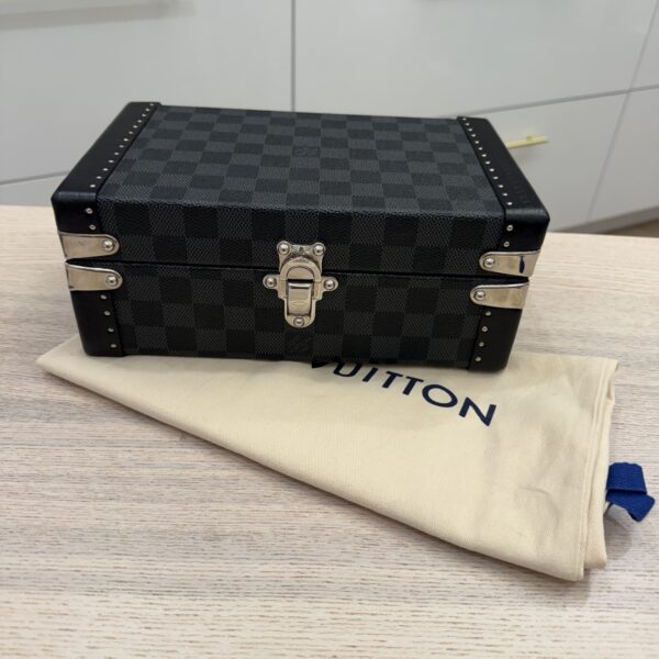 Louis Vuitton Damier Graphite Cufflinks Case Jewelry Case