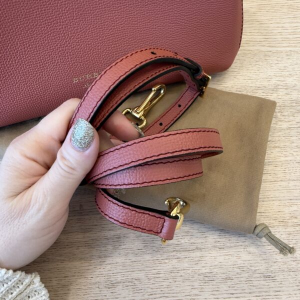 Burberry Grainy Calfskin House Check Small Banner Tote