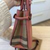 Burberry Grainy Calfskin House Check Small Banner Tote