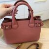 Burberry Grainy Calfskin House Check Small Banner Tote