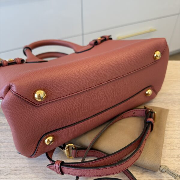 Burberry Grainy Calfskin House Check Small Banner Tote