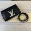 Louis Vuitton Electric Epi Louise Shoulder Bag Leather PM Black