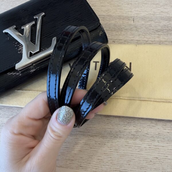 Louis Vuitton Electric Epi Louise Shoulder Bag Leather PM Black