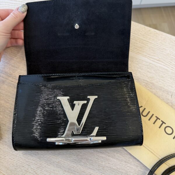 Louis Vuitton Electric Epi Louise Shoulder Bag Leather PM Black