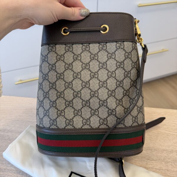 Gucci Ophidia Bucket Bag GG Coated Canvas Small