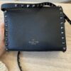 Valentino Black Rockstud Messenger Bag