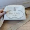 Prada Shoulder Bag Leather White and Gold