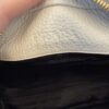 Prada Shoulder Bag Leather White and Gold