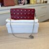 Christian Dior Red Quilted Cannage Patent Leather Lady Dior Clutch Bag