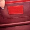 Christian Dior Red Quilted Cannage Patent Leather Lady Dior Clutch Bag