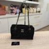 Chanel Small French Riviera Tote Black Silver Hardware