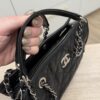 Chanel Small French Riviera Tote Black Silver Hardware