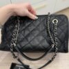 Chanel Small French Riviera Tote Black Silver Hardware