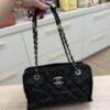 Chanel Small French Riviera Tote Black Silver Hardware