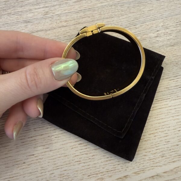 Hermes Enamel Narrow Clic Clac H Bracelet PM White